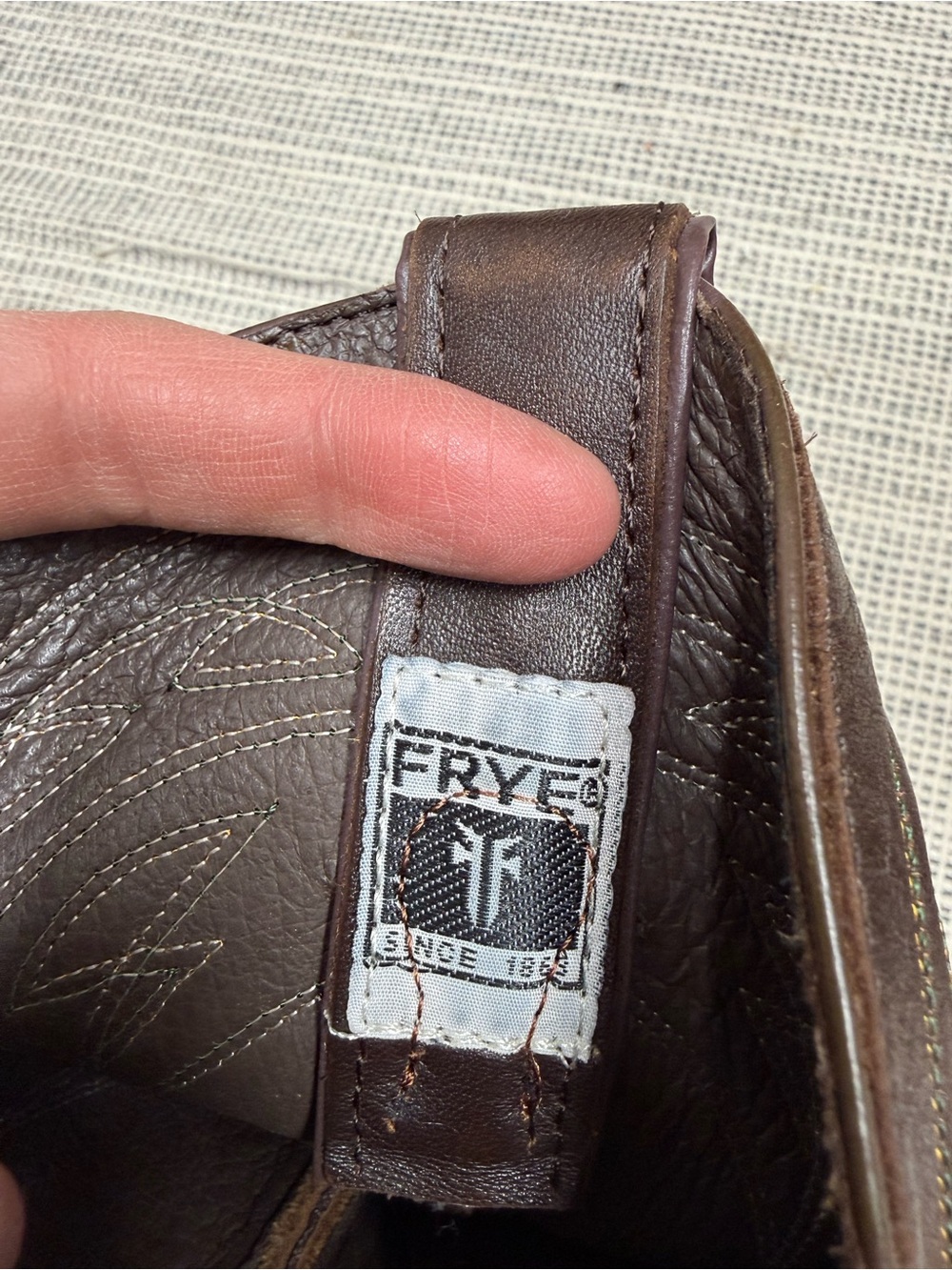 FRYE Women's Billy Pull On Brown Leather Western Boots Size 8B - Picture 4 of 7